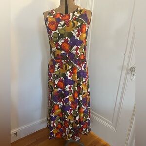 Vintage fruit pattern size 10 dress